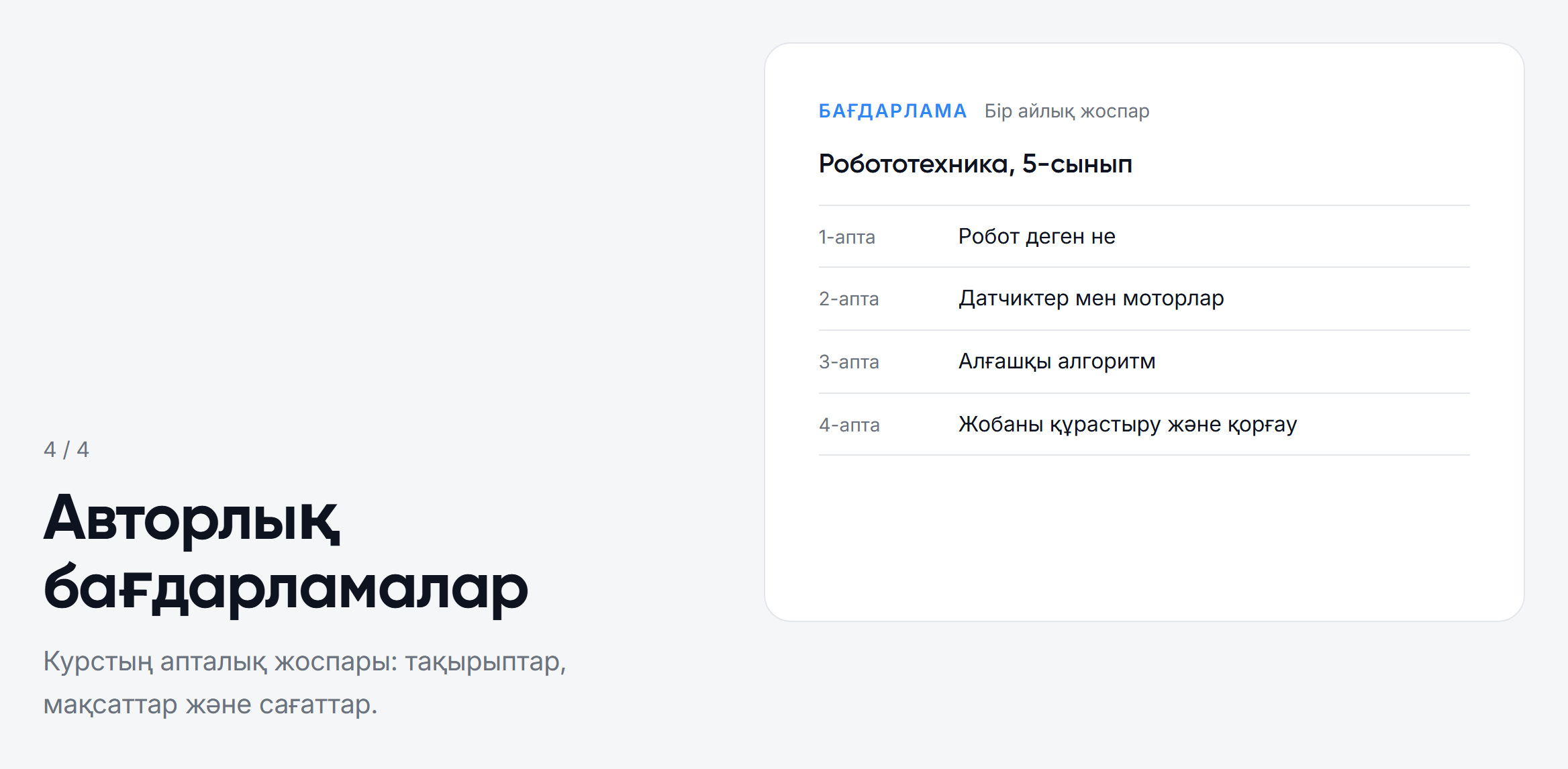 Бағдарлама мысалы